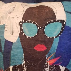 Black Woman 20x20 Large Pillow